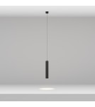 Maytoni Focus LED Lampa Wisząca Tuba LED 12W 900lm 3000K Black P072PL-L12B3K-1 Maytoni Focus LED Lampa Wisząca Tuba LED 12W 900lm 3000K Black P072PL-L12B3K-1