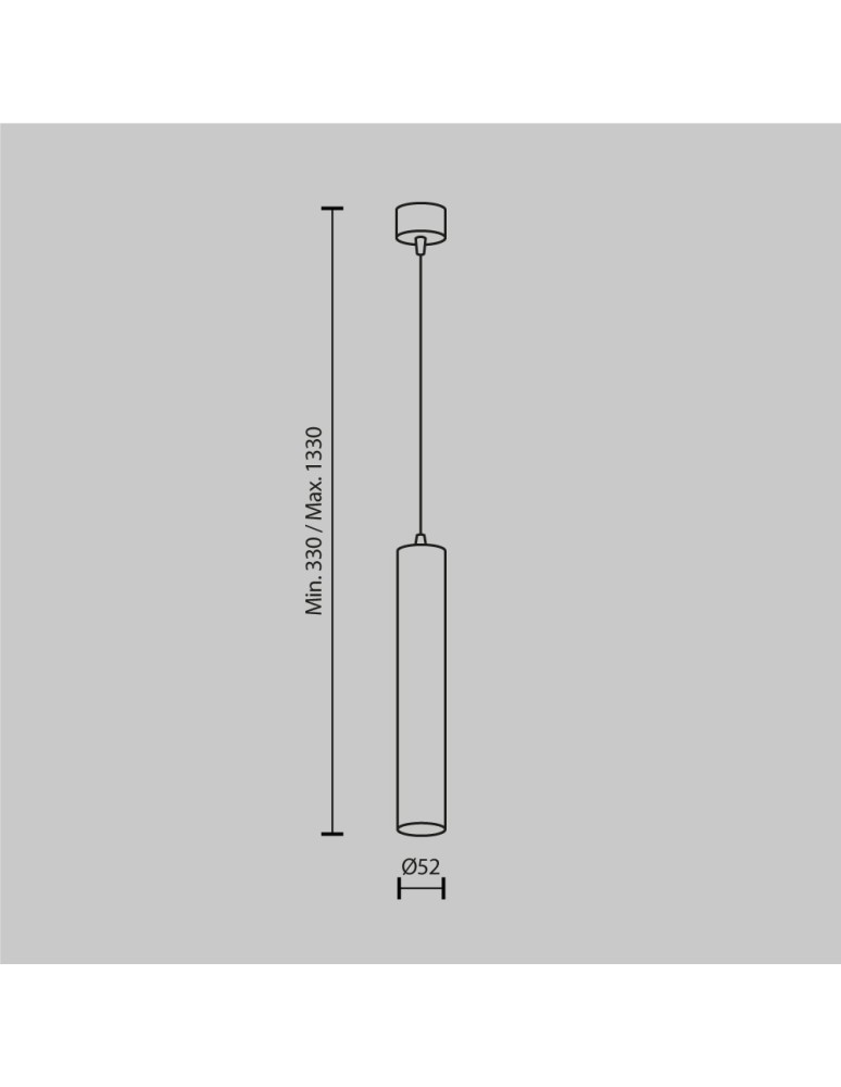 Maytoni Focus LED Lampa Wisząca Tuba LED 12W 900lm 3000K Black P072PL-L12B3K-1 Maytoni Focus LED Lampa Wisząca Tuba LED 12W 900lm 3000K Black P072PL-L12B3K-1