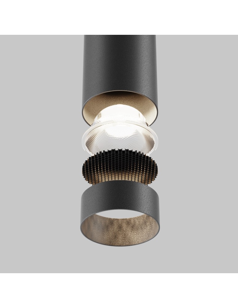 Maytoni Focus LED Lampa Wisząca Tuba LED 12W 1000lm 4000K Black P072PL-L12B4K-1 Maytoni Focus LED Lampa Wisząca Tuba LED 12W 1000lm 4000K Black P072PL-L12B4K-1