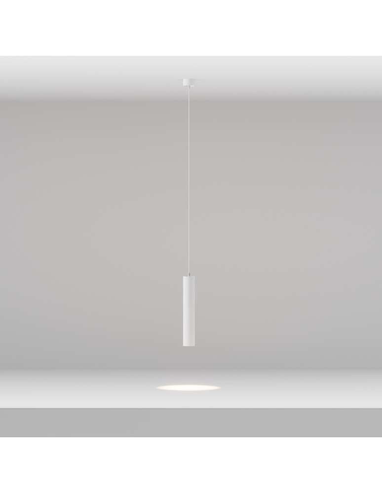 Maytoni Focus LED Lampa Wisząca Tuba LED 12W 1000lm 3000K Biały P072PL-L12W3K-1 Maytoni Focus LED Lampa Wisząca Tuba LED 12W 1000lm 3000K Biały P072PL-L12W3K-1