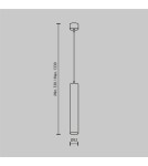 Maytoni Focus LED Lampa Wisząca Tuba LED 12W 1000lm 3000K Mosiądz P072PL-L12W3K-BS Maytoni Focus LED Lampa Wisząca Tuba LED 12W 1000lm 3000K Mosiądz P072PL-L12W3K-BS