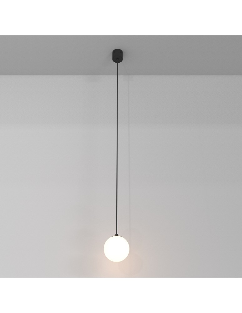 Maytoni Luna Lampa Wisząca Kula LED 5W 300lm 3000K Czarny, Biały P039PL-5W3K-10-B Maytoni Luna Lampa Wisząca Kula LED 5W 300lm 3000K Czarny, Biały P039PL-5W3K-10-B