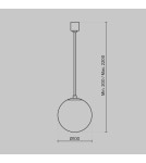 Maytoni Luna Lampa Wisząca Kula LED 5W 300lm 3000K Czarny, Biały P039PL-5W3K-10-B Maytoni Luna Lampa Wisząca Kula LED 5W 300lm 3000K Czarny, Biały P039PL-5W3K-10-B