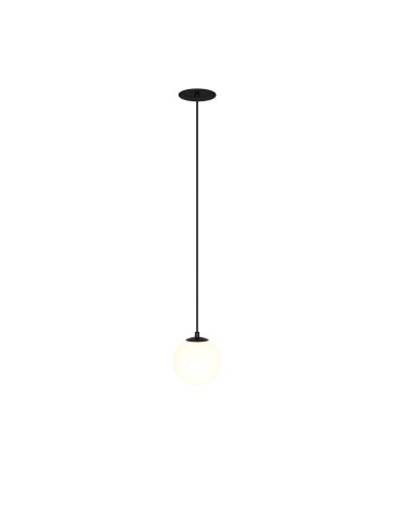 Maytoni Luna Lampa Wisząca Kula LED 5W 300lm 3000K Czarny, Biały P039PL-5W3K-10INS-B