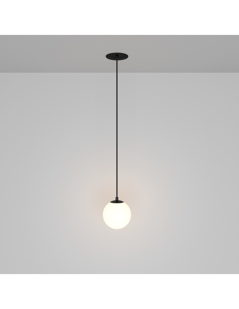 Maytoni Luna Lampa Wisząca Kula LED 5W 300lm 3000K Czarny, Biały P039PL-5W3K-10INS-B Maytoni Luna Lampa Wisząca Kula LED 5W 300lm 3000K Czarny, Biały P039PL-5W3K-10INS-B