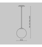 Maytoni Luna Lampa Wisząca Kula LED 5W 300lm 3000K Czarny, Biały P039PL-5W3K-10INS-B Maytoni Luna Lampa Wisząca Kula LED 5W 300lm 3000K Czarny, Biały P039PL-5W3K-10INS-B