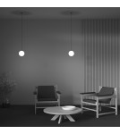 Maytoni Luna Lampa Wisząca Kula LED 5W 300lm 3000K Czarny, Biały P039PL-5W3K-10INS-B Maytoni Luna Lampa Wisząca Kula LED 5W 300lm 3000K Czarny, Biały P039PL-5W3K-10INS-B