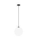 Lampy wiszące pojedyncze - Maytoni Luna Lampa Wisząca Kula LED 5W 310lm 3000K Czarny, Biały P039PL-5W3K-20INS-B - product 1