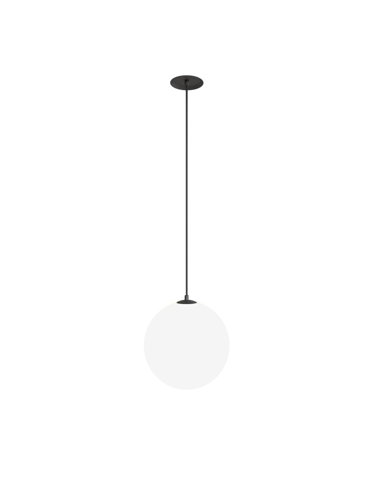Maytoni Luna Lampa Wisząca Kula LED 5W 310lm 3000K Czarny, Biały P039PL-5W3K-20INS-B
