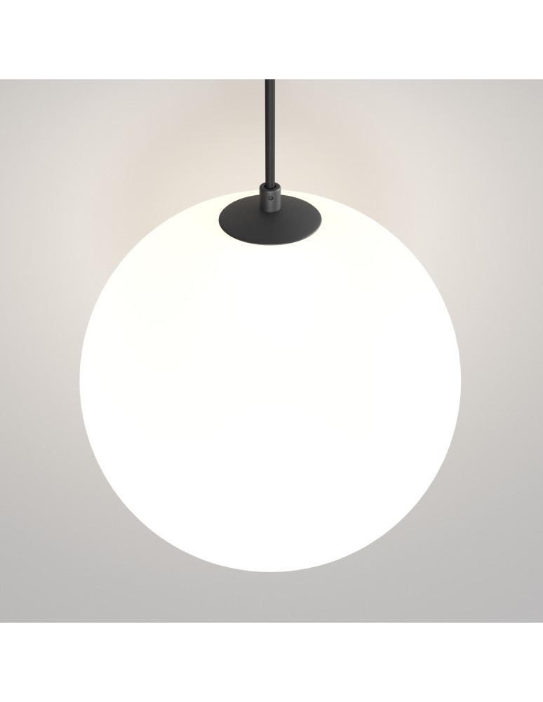Maytoni Luna Lampa Wisząca Kula LED 5W 310lm 3000K Czarny, Biały P039PL-5W3K-20INS-B