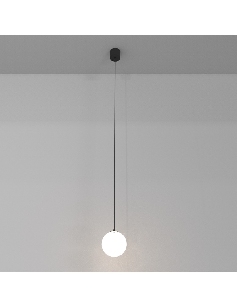 Maytoni Luna Lampa Wisząca Kula LED 5W 330lm 4000K Czarny, Biały P039PL-5W4K-10-B Maytoni Luna Lampa Wisząca Kula LED 5W 330lm 4000K Czarny, Biały P039PL-5W4K-10-B