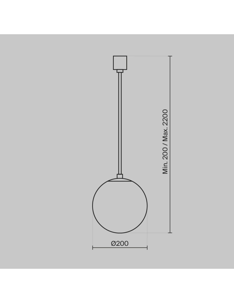 Maytoni Luna Lampa Wisząca Kula LED 5W 350lm 4000K Czarny, Biały P039PL-5W4K-20-B Maytoni Luna Lampa Wisząca Kula LED 5W 350lm 4000K Czarny, Biały P039PL-5W4K-20-B
