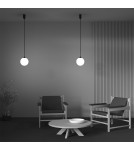 Maytoni Luna Lampa Wisząca Kula LED 5W 350lm 4000K Czarny, Biały P039PL-5W4K-20-B Maytoni Luna Lampa Wisząca Kula LED 5W 350lm 4000K Czarny, Biały P039PL-5W4K-20-B