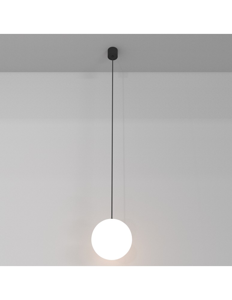 Maytoni Luna Lampa Wisząca Kula LED 5W 350lm 4000K Czarny, Biały P039PL-5W4K-20INS-B