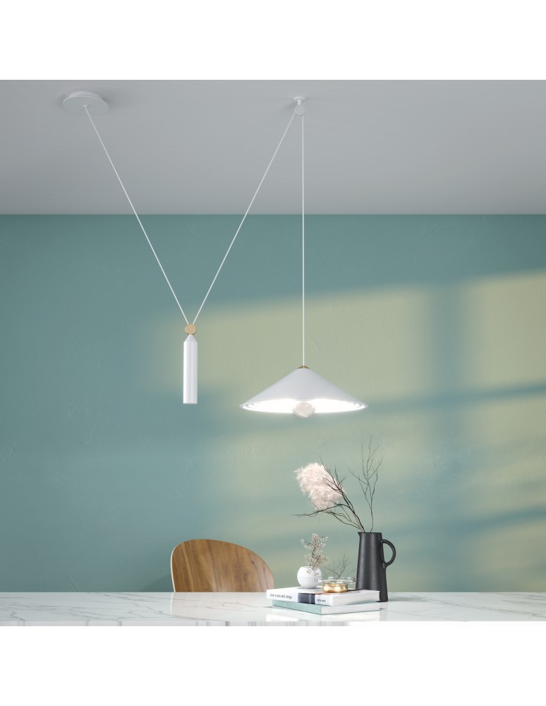 Maytoni Peso Lampa Wisząca Regulowana Wysokość 1xE27 60W Biały P080PL-01W Maytoni Peso Lampa Wisząca Regulowana Wysokość 1xE27 60W Biały P080PL-01W