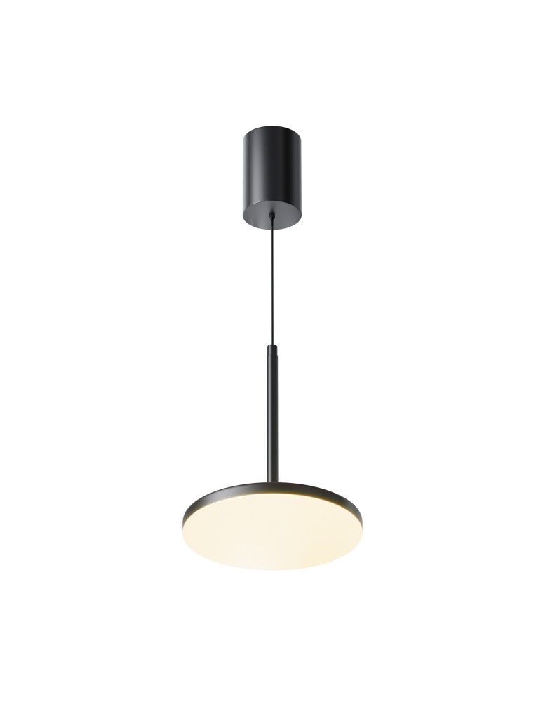Maytoni Plato Lampa Wisząca LED 12W 700lm 3000K Black P076PL-L12W3K-B