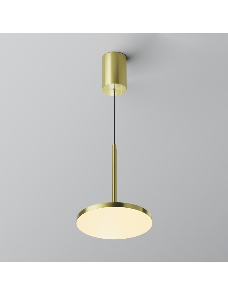 Maytoni Plato Lampa Wisząca LED 12W 760lm 3000K Mosiądz P076PL-L12W3K-BS