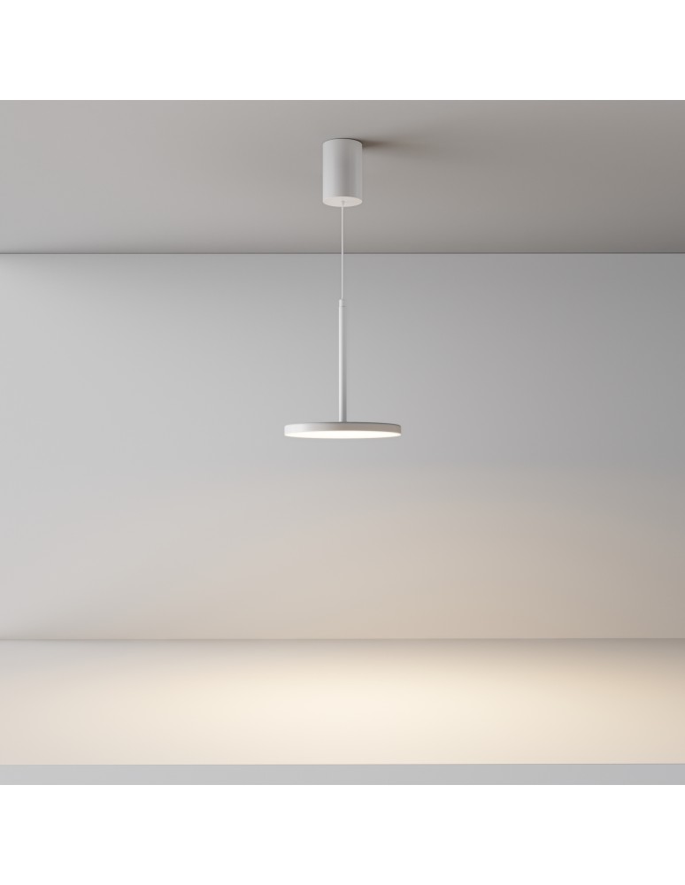Maytoni Plato Lampa Wisząca LED 12W 790lm 3000K Biały P076PL-L12W3K-W Maytoni Plato Lampa Wisząca LED 12W 790lm 3000K Biały P076PL-L12W3K-W