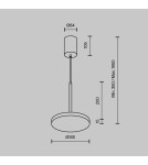 Maytoni Plato Lampa Wisząca LED 12W 790lm 3000K Biały P076PL-L12W3K-W Maytoni Plato Lampa Wisząca LED 12W 790lm 3000K Biały P076PL-L12W3K-W