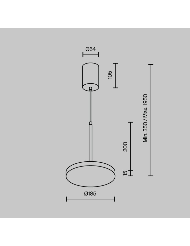 Maytoni Plato Lampa Wisząca LED 12W 790lm 3000K Biały P076PL-L12W3K-W Maytoni Plato Lampa Wisząca LED 12W 790lm 3000K Biały P076PL-L12W3K-W