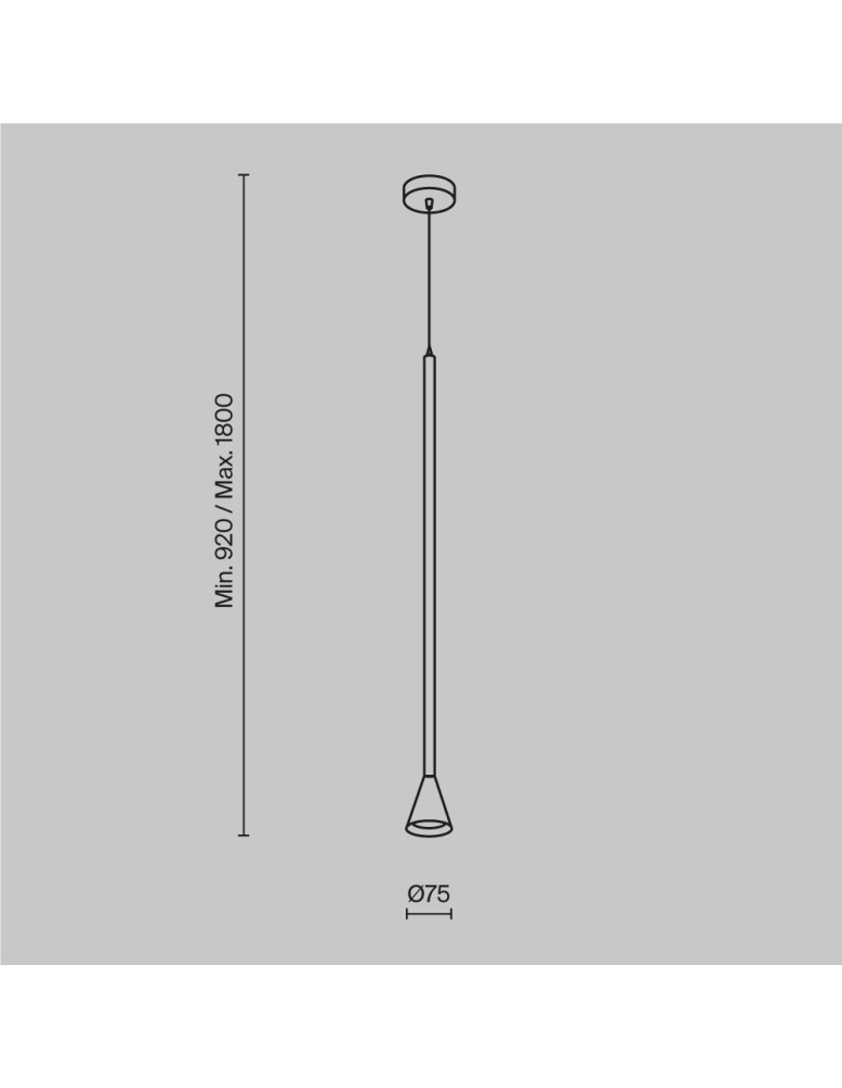 Maytoni Arrow Lampa Wisząca 1xGU10 40W Biały P064PL-01W Maytoni Arrow Lampa Wisząca 1xGU10 40W Biały P064PL-01W