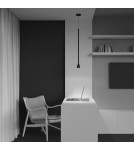 Lampy wiszące pojedyncze - Maytoni Arrow Lampa Wisząca 1xGU10 40W Black P064PL-01B - product 7