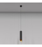 Lampy wiszące pojedyncze - Maytoni Lipari Lampa Wisząca 1xGU10 12W Czarny, Złoty P044PL-01-30GU10-B - product 1