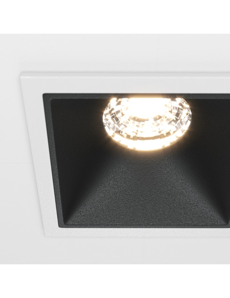 Maytoni Alfa LED Podtynkowa LED 10W 450lm 3000K Biały, Czarny DL043-01-10W3K-SQ-WB Maytoni Alfa LED Podtynkowa LED 10W 450lm 3000K Biały, Czarny DL043-01-10W3K-SQ-WB