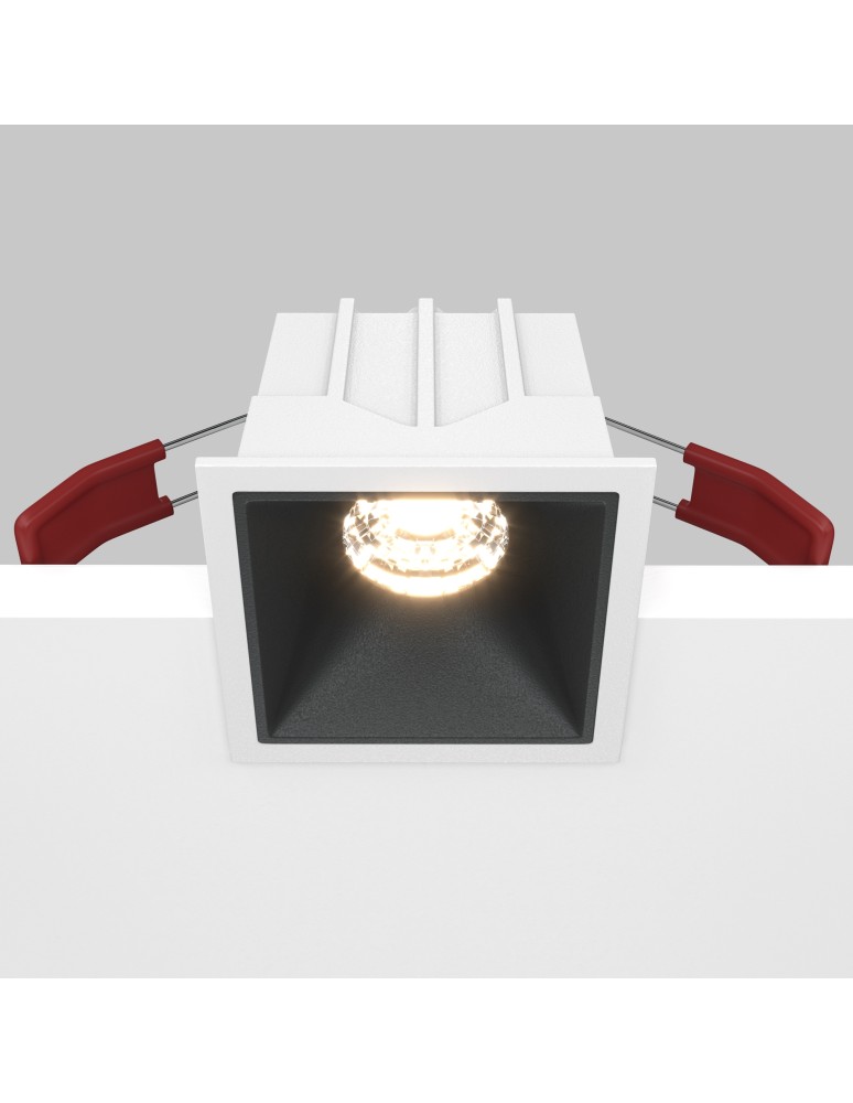 Maytoni Alfa LED Podtynkowa LED 10W 450lm 3000K Biały, Czarny DL043-01-10W3K-SQ-WB Maytoni Alfa LED Podtynkowa LED 10W 450lm 3000K Biały, Czarny DL043-01-10W3K-SQ-WB