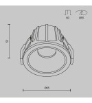Lampy podtynkowe LED - Maytoni Alfa LED Podtynkowa LED 10W 500lm 4000K Biały, Czarny DL043-01-10W4K-RD-WB - product 6