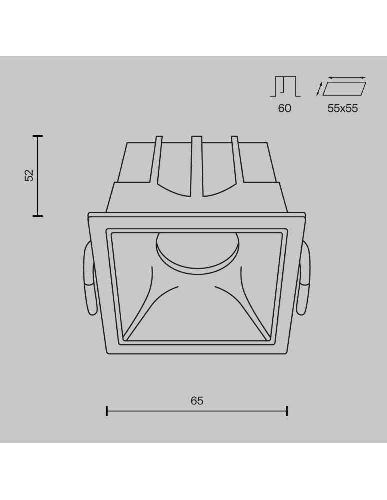 Maytoni Alfa LED Podtynkowa LED 10W 550lm 4000K Biały DL043-01-10W4K-SQ-W