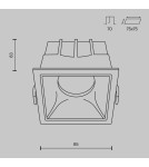 Maytoni Alfa LED Podtynkowa LED 15W 1050lm 3000K Biały, Czarny DL043-01-15W3K-SQ-WB Maytoni Alfa LED Podtynkowa LED 15W 1050lm 3000K Biały, Czarny DL043-01-15W3K-SQ-WB