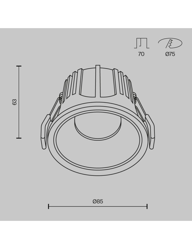 Maytoni Alfa LED Podtynkowa LED 15W 1250lm 4000K Biały DL043-01-15W4K-D-RD-W