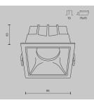 Maytoni Alfa LED Podtynkowa LED 15W 1150lm 4000K Biały, Czarny DL043-01-15W4K-D-SQ-WB Maytoni Alfa LED Podtynkowa LED 15W 1150lm 4000K Biały, Czarny DL043-01-15W4K-D-SQ-WB