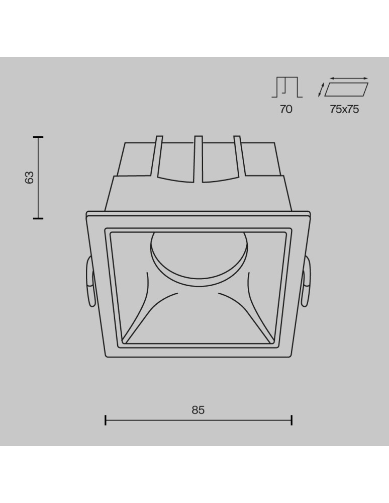 Maytoni Alfa LED Podtynkowa LED 15W 1150lm 4000K Biały, Czarny DL043-01-15W4K-D-SQ-WB Maytoni Alfa LED Podtynkowa LED 15W 1150lm 4000K Biały, Czarny DL043-01-15W4K-D-SQ-WB