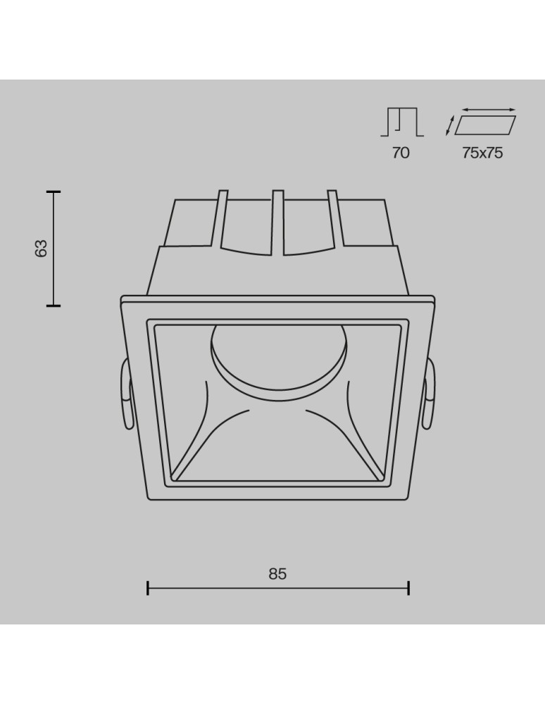 Maytoni Alfa LED Podtynkowa LED 15W 1150lm 4000K Biały, Czarny DL043-01-15W4K-SQ-WB Maytoni Alfa LED Podtynkowa LED 15W 1150lm 4000K Biały, Czarny DL043-01-15W4K-SQ-WB