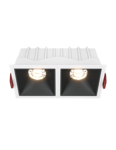 Maytoni Alfa LED Podtynkowa LED 20W 900lm 3000K Biały, Czarny DL043-02-10W3K-D-SQ-WB
