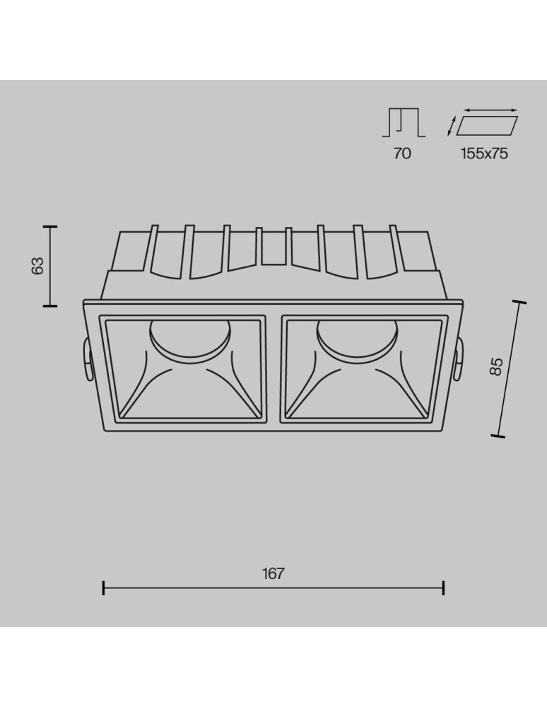 Maytoni Alfa LED Podtynkowa LED 30W 2500lm 4000K Biały DL043-02-15W4K-SQ-W