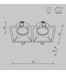Maytoni Dot Podtynkowa 2xGU10 50W Black DL029-2-02B Maytoni Dot Podtynkowa 2xGU10 50W Black DL029-2-02B
