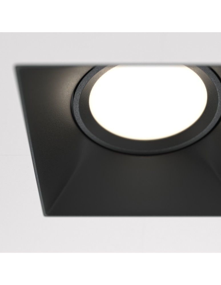 Lampy podtynkowe bezramkowe - trimless - Maytoni Dot Podtynkowa Bezramkowa do Szpachlowania 1xGU10 50W Black DL042-01-SQ-B - product kolory-swiatla.pl 2
