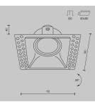 Lampy podtynkowe bezramkowe - trimless - Maytoni Dot Podtynkowa Bezramkowa do Szpachlowania 1xGU10 50W Black DL042-01-SQ-B - product 7