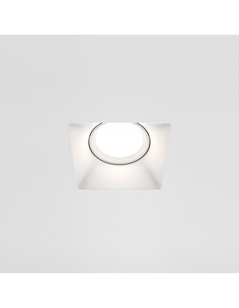 Maytoni Dot Podtynkowa Bezramkowa do Szpachlowania 1xGU10 50W Biały DL042-01-SQ-W
