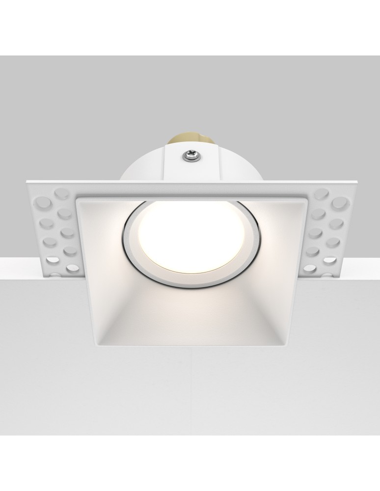 Maytoni Dot Podtynkowa Bezramkowa do Szpachlowania 1xGU10 50W Biały DL042-01-SQ-W