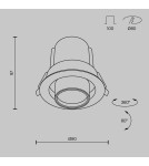 Maytoni Hidden Podtynkowa LED 10W 760lm 3000K Black DL095-01-10W3K-B Maytoni Hidden Podtynkowa LED 10W 760lm 3000K Black DL095-01-10W3K-B