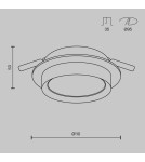 Maytoni Hoop Podtynkowa 1xGX53 15W Black DL086-GX53-RD-B Maytoni Hoop Podtynkowa 1xGX53 15W Black DL086-GX53-RD-B