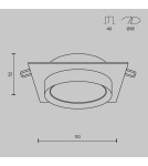 Maytoni Hoop Podtynkowa 1xGX53 15W Black DL086-GX53-SQ-B Maytoni Hoop Podtynkowa 1xGX53 15W Black DL086-GX53-SQ-B