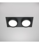 Lampy podtynkowe kwadratowe - Maytoni Hoop Podtynkowa 2xGX53 15W Black DL086-02-GX53-SQ-B - product 3