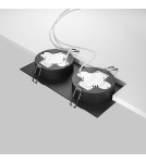 Lampy podtynkowe kwadratowe - Maytoni Hoop Podtynkowa 2xGX53 15W Black DL086-02-GX53-SQ-B - product 4