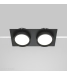 Lampy podtynkowe kwadratowe - Maytoni Hoop Podtynkowa 2xGX53 15W Black DL086-02-GX53-SQ-B - product 5