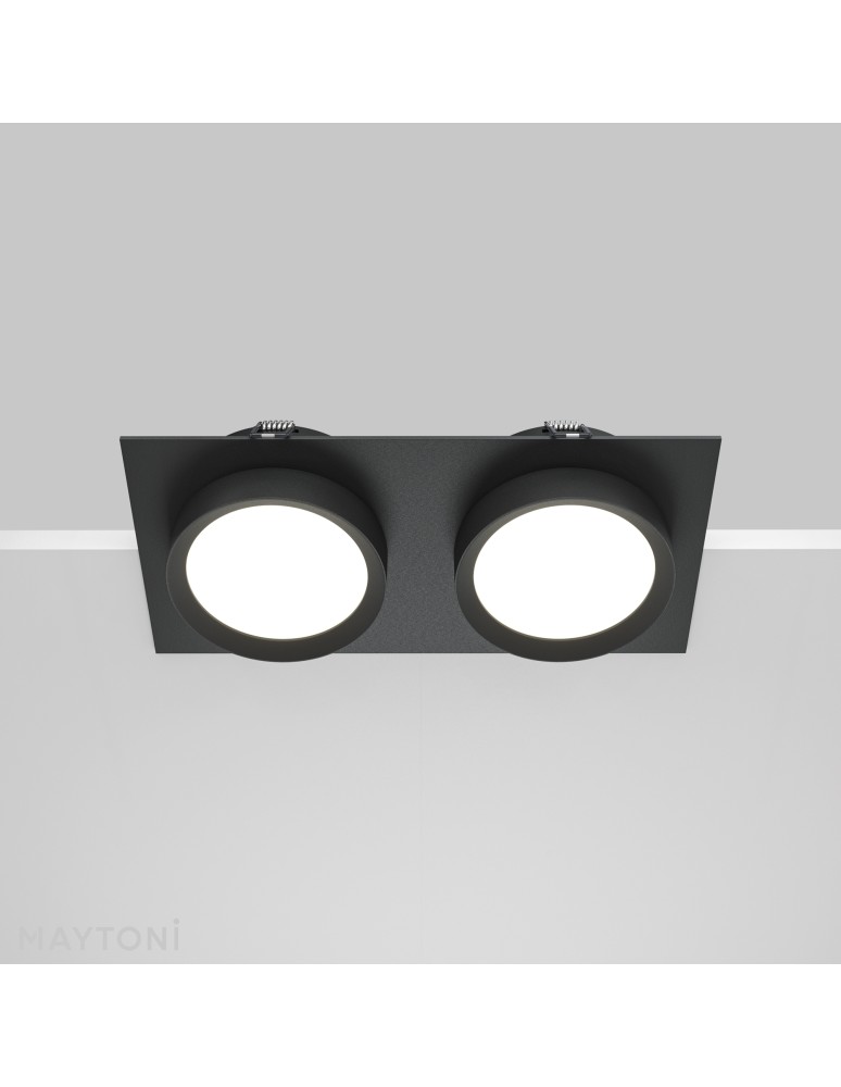 Maytoni Hoop Podtynkowa 2xGX53 15W Black DL086-02-GX53-SQ-B
